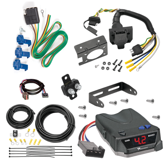 For 2012-2019 Land Rover Range Rover Evoque 7-Way RV Wiring + Tekonsha BRAKE-EVN Brake Control + Plug & Play BC Adapter By Reese Towpower