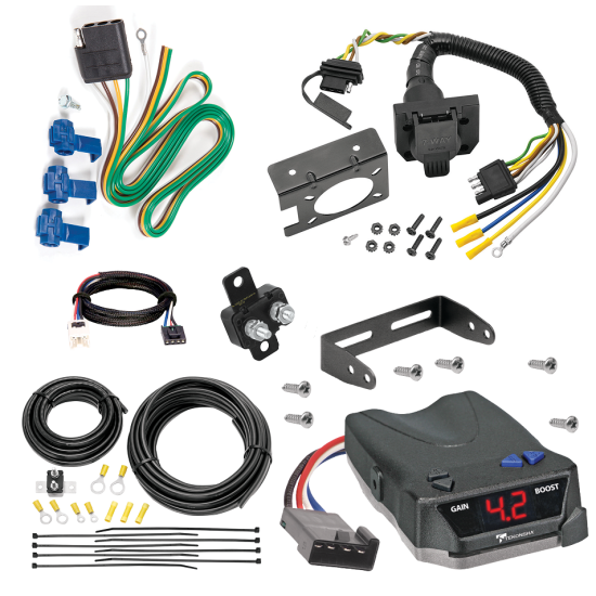 For 2004-2024 Nissan Titan 7-Way RV Wiring + Tekonsha BRAKE-EVN Brake Control + Plug & Play BC Adapter By Reese Towpower