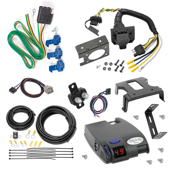 For 2015-2024 RAM 2500 7-Way RV Wiring + Tekonsha Primus IQ Brake Control + Plug & Play BC Adapter By Reese Towpower