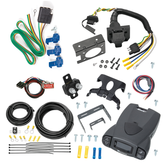 For 2017-2024 Ford F-550 Super Duty 7-Way RV Wiring + Tekonsha Prodigy P3 Brake Control + Plug & Play BC Adapter By Reese Towpower