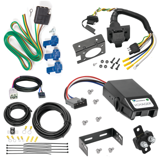 For 2005-2007 Ford F-550 Super Duty 7-Way RV Wiring + Tekonsha Voyager Brake Control + Plug & Play BC Adapter By Reese Towpower