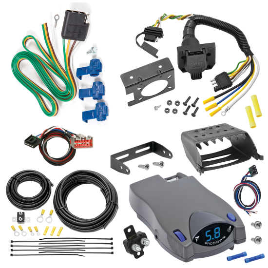 For 2017-2024 Ford F-550 Super Duty 7-Way RV Wiring + Tekonsha Prodigy P2 Brake Control + Plug & Play BC Adapter By Reese Towpower