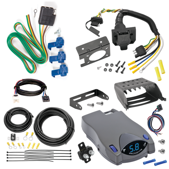 For 2004-2024 Nissan Titan 7-Way RV Wiring + Tekonsha Prodigy P2 Brake Control + Plug & Play BC Adapter By Reese Towpower