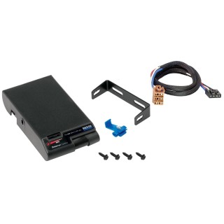 Trailer Brake Control for 99-02 Chevy Silverado 1500 2500 3500 w/ Plug Play Wiring Adapter Eletric Trailer Brakes Module Box Controller Brakeman Compact Reese