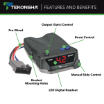 For 1988-1990 GMC C5000 Tekonsha BRAKE-EVN Brake Control + Generic BC Wiring Adapter By Tekonsha