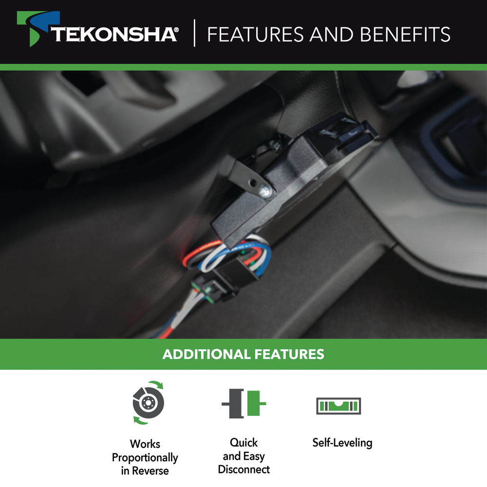 For 1998-2004 Nissan Frontier Tekonsha BRAKE-EVN Brake Control + Generic BC Wiring Adapter By Tekonsha