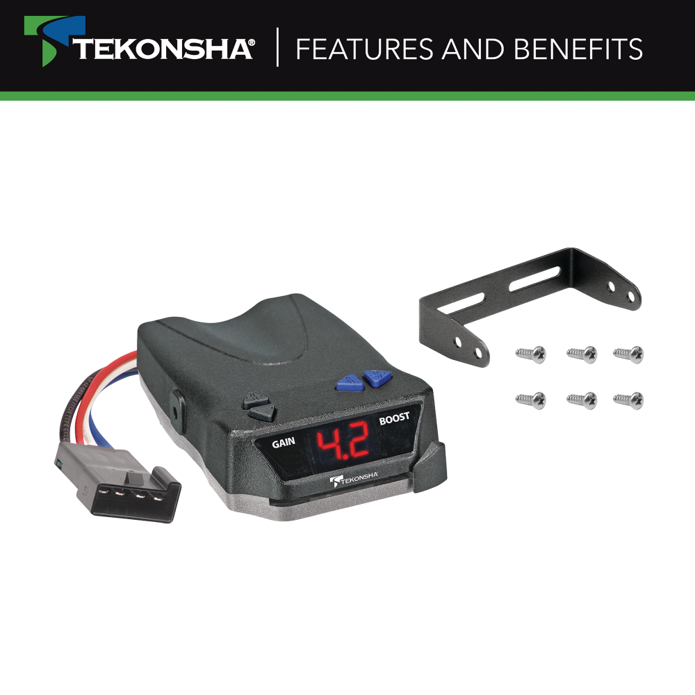 For 1998-2004 Nissan Frontier Tekonsha BRAKE-EVN Brake Control + Generic BC Wiring Adapter By Tekonsha