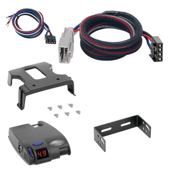 Tekonsha Primus IQ Electric Trailer Brake Control for 09-25 Honda Pilot 19-22 Passport w/ Plug Play Wiring Adapter Proportional Eletric Trailer Brakes Module Box Controller 1-3 Axle