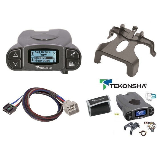 Tekonsha Prodigy P3 Trailer Brake Control for 11-12 RAM 1500 2500 3500 w/ Plug Play Wiring Adapter Reese Brakeman IV Eletric Trailer Brakes Module Box Controller