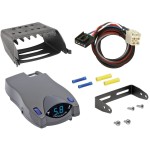 Trailer Brake Control for 14-19 Chevy Silverado GMC Sierra 1500 w/ Plug Play Wiring Adapter Tekonsha Prodigy P2 Eletric Trailer Brakes Module Box Controller