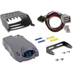 Clam Shell Trailer Brake Control for 13-14 RAM 1500 2500 3500 w/ Plug Play Wiring Adapter Tekonsha Prodigy P2 Eletric Trailer Brakes Module Box Controller