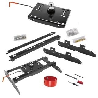 Draw-Tite Gooseneck Trailer Hitch w/ Hole Saw for 94-02 Dodge Ram 1500 2500 3500 Turnover w/ Brackets Rails Under Bed 2-5/16" Ball