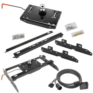 Draw-Tite Gooseneck Trailer Hitch w/ In-Bed Wiring for 94-02 Dodge Ram 1500 2500 3500 Turnover w/ Brackets Rails Under Bed 2-5/16" Ball