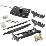 Draw-Tite Gooseneck Trailer Hitch w/ 5" Offset Ball for 99-16 Ford F250 F350 Turnover w/ Brackets Rails Under Bed 2-5/16" Ball