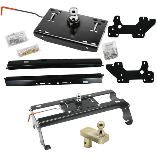 Draw-Tite Gooseneck Trailer Hitch w/ 5" Offset Ball for 03-12 Dodge Ram 2500 3500 06-08 1500 Mega Cab Turnover w/ Brackets Rails Under Bed 2-5/16" Ball