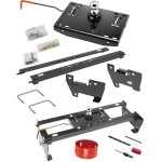 Draw-Tite Gooseneck Trailer Hitch w/ Hole Saw for 02-08 Dodge Ram 1500 Turnover w/ Brackets Rails Under Bed 2-5/16" Ball Excluding Mega Cab