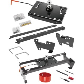 Draw-Tite Gooseneck Trailer Hitch w/ Hole Saw for 02-08 Dodge Ram 1500 Turnover w/ Brackets Rails Under Bed 2-5/16" Ball Excluding Mega Cab