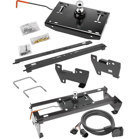 Draw-Tite Gooseneck Trailer Hitch w/ In-Bed Wiring for 02-08 Dodge Ram 1500 Turnover w/ Brackets Rails Under Bed 2-5/16" Ball Excluding Mega Cab