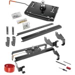 Draw-Tite Gooseneck Trailer Hitch w/ Hole Saw for 09-20 Dodge Ram 1500 Turnover w/ Brackets Rails Under Bed 2-5/16" Ball Excluding Air Suspension