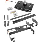 Draw-Tite Gooseneck Trailer Hitch Kit Deluxe w/ 18K 5th Fifth Wheel Adapter In-Bed Wiring and Hole Saw for 09-19 Dodge Ram 1500 Turnover w/ Brackets Rails Under Bed 2-5/16" Ball Excluding Air Suspension