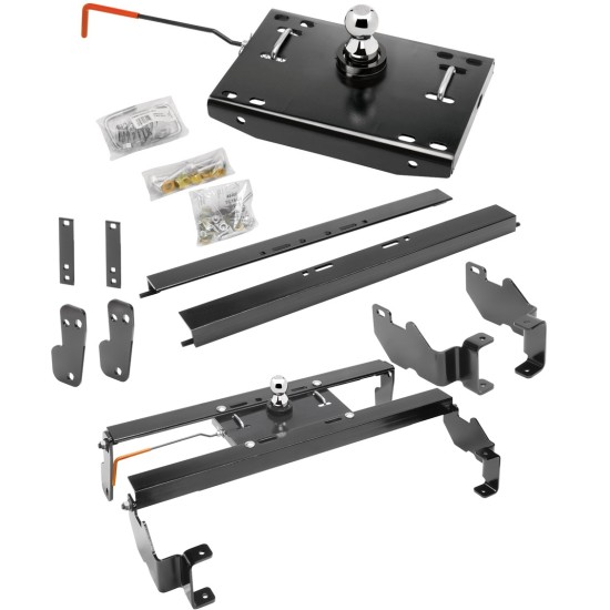 Draw-Tite Gooseneck Trailer Hitch for 09-20 Dodge Ram 1500 Turnover w/ Brackets Rails Under Bed 2-5/16" Ball Excluding Air Suspension