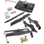 Draw-Tite Gooseneck Trailer Hitch w/ 5" Offset Ball for 10-13 Dodge Ram 2500 10-12 3500 Turnover w/ Brackets Rails Under Bed 2-5/16" Ball