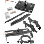 Draw-Tite Gooseneck Trailer Hitch w/ In-Bed Wiring for 10-13 Dodge Ram 2500 10-12 3500 Turnover w/ Brackets Rails Under Bed 2-5/16" Ball