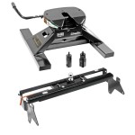 Draw-Tite Gooseneck Trailer Hitch w/ 18K 5th Fifth Wheel Adapter for 99-10 Chevy GMC Silverado Sierra 2500 07-10 3500 Turnover w/ Brackets Rails Under Bed 2-5/16" Ball