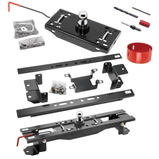 Draw-Tite Gooseneck Trailer Hitch w/ Hole Saw for 07-19 Toyota Tundra Turnover w/ Brackets Rails Under Bed 2-5/16" Ball