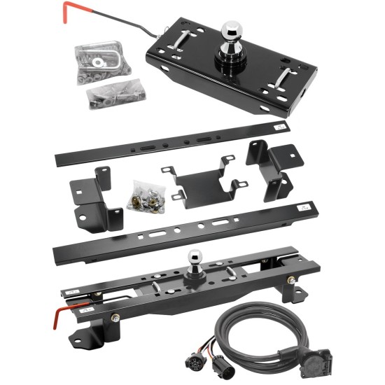 Draw-Tite Gooseneck Trailer Hitch w/ In-Bed Wiring for 07-19 Toyota Tundra Turnover w/ Brackets Rails Under Bed 2-5/16" Ball