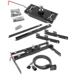 Draw-Tite Gooseneck Trailer Hitch w/ In-Bed Wiring for 04-14 Ford F150 F-150 Turnover w/ Brackets Rails Under Bed 2-5/16" Ball