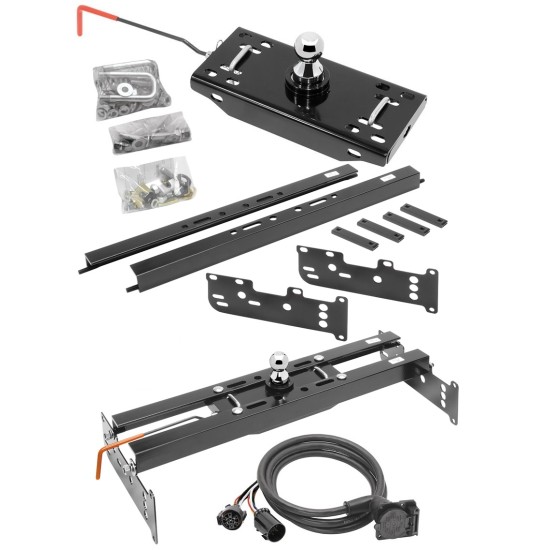 Draw-Tite Gooseneck Trailer Hitch w/ In-Bed Wiring for 88-00 Chevy GMC C/K 1500 2500 3500 Series Turnover w/ Brackets Rails Under Bed 2-5/16" Ball Excluding 3500 Crew Cab