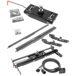 Draw-Tite Gooseneck Trailer Hitch w/ In-Bed Wiring for 11-19 Chevy GMC Silverado Sierra 2500 HD 3500 HD Turnover w/ Brackets Rails Under Bed 2-5/16" Ball Excluding OEM Tow Prep