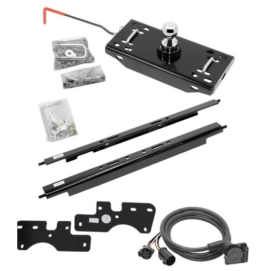 Draw-Tite Gooseneck Trailer Hitch w/ In-Bed Wiring for 15-19 Ford F150 F-150 Turnover w/ Brackets Rails Under Bed 2-5/16" Ball Excluding Raptor