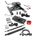 Draw-Tite Gooseneck Trailer Hitch Kit Deluxe w/ 18K 5th Fifth Wheel Adapter In-Bed Wiring and Hole Saw for 15-19 Ford F150 F-150 Turnover w/ Brackets Rails Under Bed 2-5/16" Ball Excluding Raptor