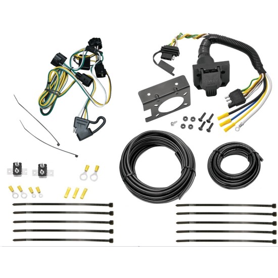 Trailer Hitch 7 Way RV Wiring Kit For 95-02 Dodge RAM 1500 2500 3500 95-03 Dakota Plug Prong Pin Brake Control Ready 