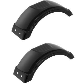 Set of 2 Black Fulton Single Axle Trailer Fenders 8" to 12" Wheels Top Step 21.5" Long Boat Utility Sale Replacement