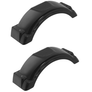 Set of 2 Black Fulton Single Axle Trailer Fenders 8" to 12" Wheels Top Step 22.3" Long Boat Utility Sale Replacement