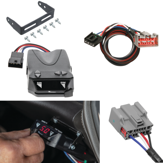 For 2012-2013 Holiday Rambler Aluma Lite Motorhome Tekonsha Brakeman IV Brake Control + Plug & Play BC Adapter (For w/ factory 4 Flat Models) By Tekonsha