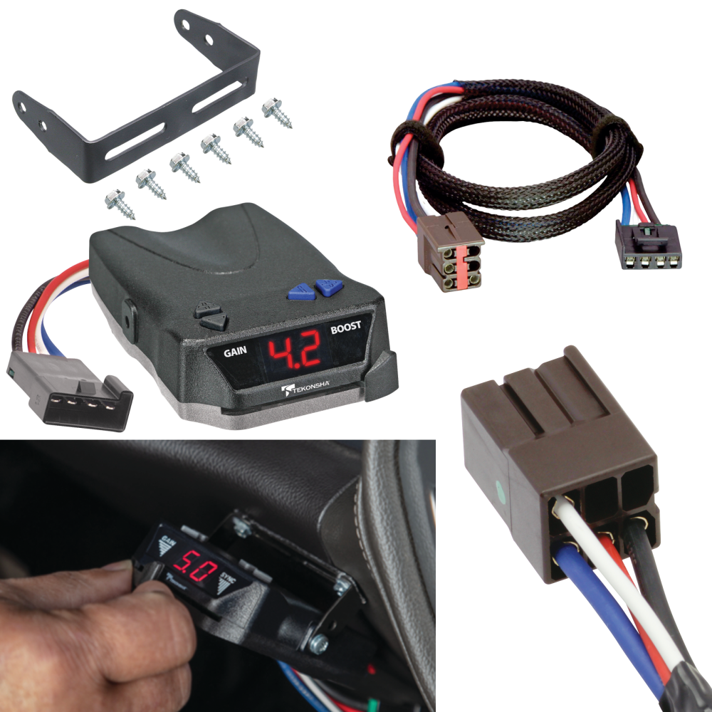 For 2006-2017 Winnebago Sightseer Motorhome Tekonsha BRAKE-EVN Brake Control + Plug & Play BC Adapter (For w/ factory Tow Package Models) By Tekonsha