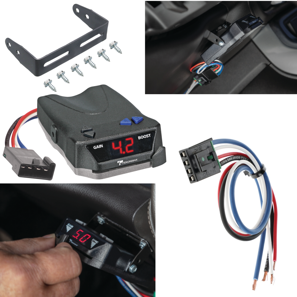 For 1998-2004 Nissan Frontier Tekonsha BRAKE-EVN Brake Control + Generic BC Wiring Adapter By Tekonsha