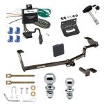 Ultimate Tow Package For 06-11 Honda Civic Trailer Hitch w/ Wiring Draw-Bar Dual 2" and 1-7/8" Ball Lock Bracket Cover 1-1/4" Receiver 