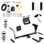 Ultimate Tow Package For 07-15 22-23 Nissan Altima 09-14 Nissan Maxima Trailer Hitch w/ Wiring Draw-Bar Dual 2" and 1-7/8" Ball Lock Bracket Cover 1-1/4" Receiver