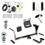 Ultimate Tow Package For 16-22 Nissan Altima Sedan Trailer Hitch w/ Wiring Draw-Bar Dual 2" and 1-7/8" Ball Lock Bracket Cover 1-1/4" Receiver 