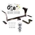 Trailer Tow Hitch For 16-22 Nissan Altima Sedan Complete Package w/ Wiring Draw Bar and 1-7/8" Ball