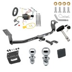 Ultimate Tow Package For 14-19 Toyota Corolla Trailer Hitch w/ Wiring Draw-Bar Dual 2" and 1-7/8" Ball Lock Bracket Cover 1-1/4" Receiver 