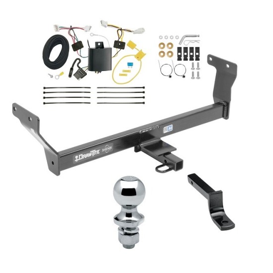 Trailer Tow Hitch For 14-24 Infiniti Q50 Complete Package w/ Wiring Draw Bar and 1-7/8" Ball