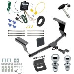 Ultimate Tow Package For 08-11 Subaru Impreza Trailer Hitch w/ Wiring Draw-Bar Dual 2" and 1-7/8" Ball Lock Bracket Cover 1-1/4" Receiver 