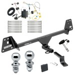 Trailer Tow Hitch For 16-19 Toyota Prius Deluxe Package Wiring 2" and 1-7/8" Ball and Lock