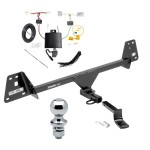 Trailer Tow Hitch For 17-22 Toyota Prius Prime Complete Package w/ Wiring Draw Bar and 1-7/8" Ball